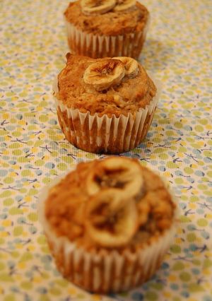 A picture of Healthy Macrobiotic-Style Banana Muffins.