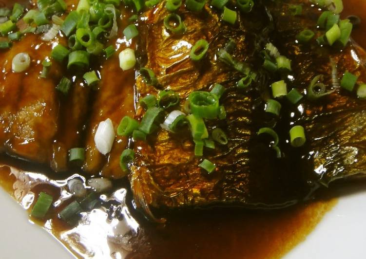 Recipe of Favorite Seasonal Pacific Saury in Teriyaki Sauce