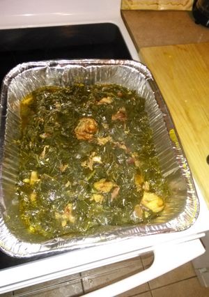 A picture of Preacher Paul's Collard Greens.