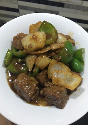 Foto resep Sapi lada hitam / sapi cah paprika