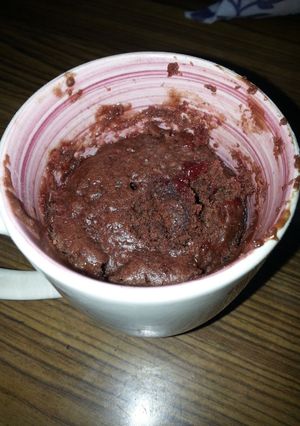 A picture of Easy chocolate mug cake.