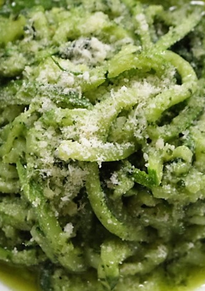 Una foto de Pastas de calabacines