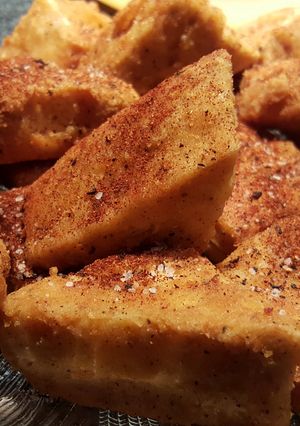 A picture of Chicken fried tofu.