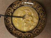A picture of dumplings soup