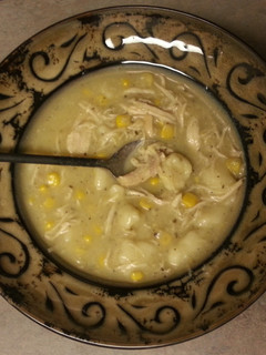 A picture of Homemade Chicken & Dumpling Soup.