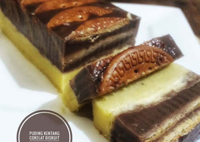 Puding kentang cokelat biskuit