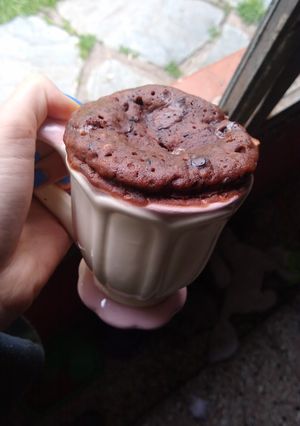 Una foto de Mug cake o torta en taza vegana