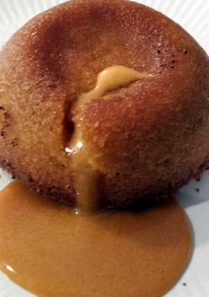 A picture of Butterscotch lava cakes.