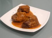 Una foto de carrillada pimiento