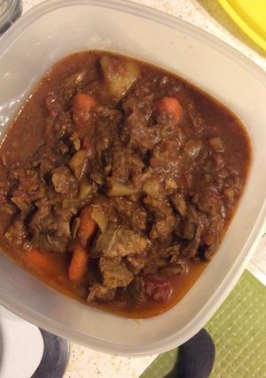 A picture of Chuck wagon Stew.