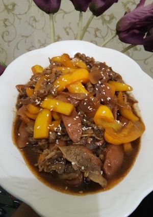 Foto resep 15.Beef slice teriyaki sosis