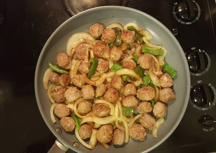 Italian sausage with pepper/onions