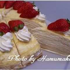 A picture of Layered Milk Crepe Cake.
