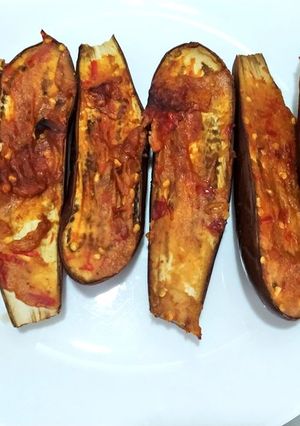 Foto resep Terong panggang miso pedas🍆🔥😠