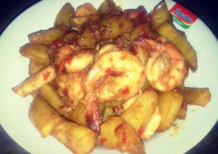 Resep Udang Kentang Sambal Kecap Anti Gagal