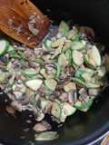 Guiso de calabacitas y champiñón
