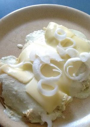 A picture of Green Swiss Enchiladas.