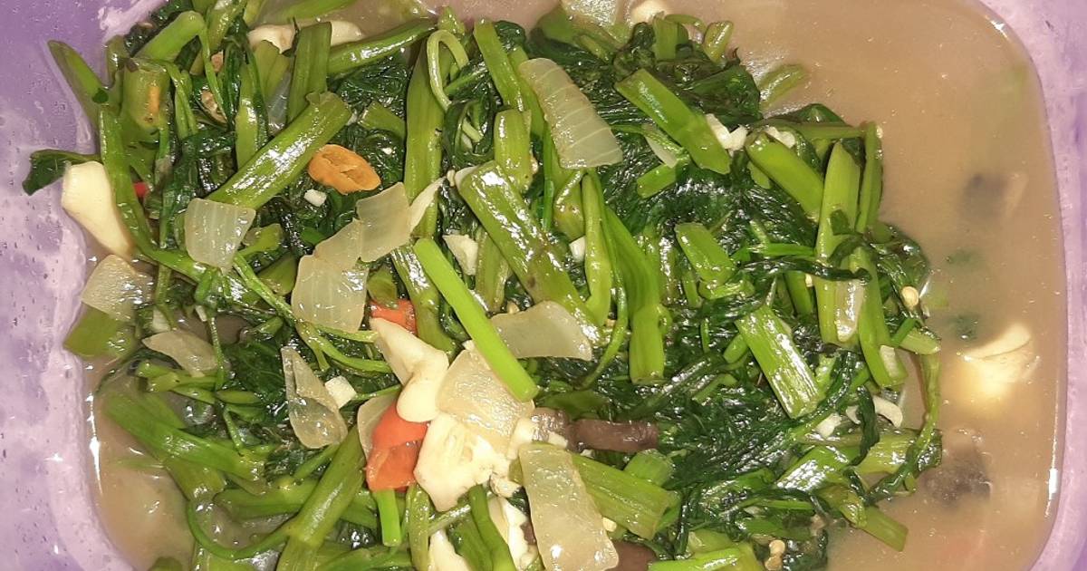 Resep Cah Kangkung Seafood Jamur Oleh Zanzi Baaarrr Cookpad