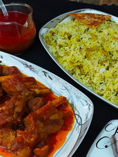 عکسی از دستور باقالی پلو با ماهیچه