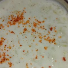 A picture of Cucumber raita.