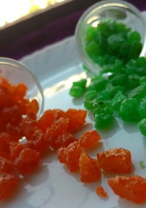 A picture of Tutti Fruitti (candied fruit cubes).
