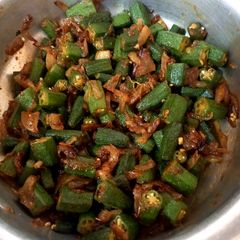 Fried bhindi A picture of Fried bhindi.