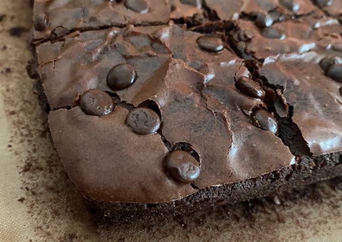 Shiny crust brownies
