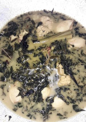 Foto resep Sayur pakis santan telor ikan mas dan cumi