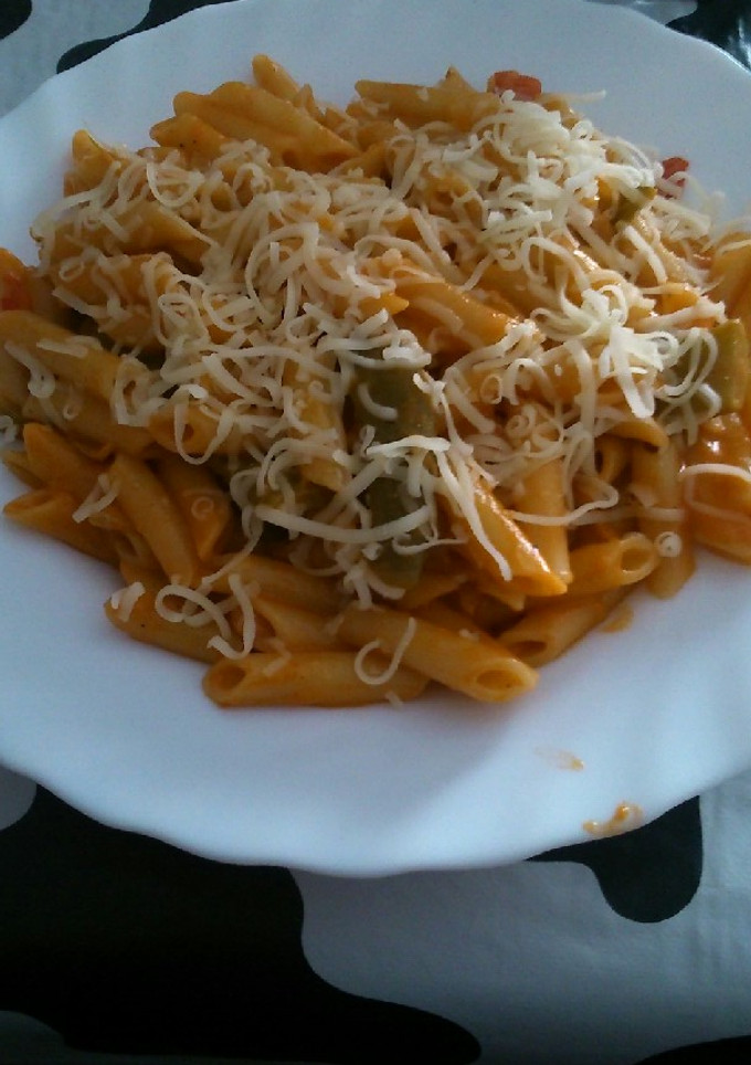 Una foto de Pasta con aprovechamiento de salsa