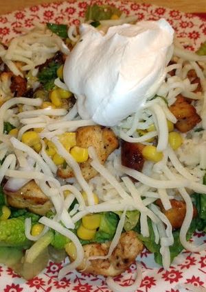 A picture of Mexican chicken salad.