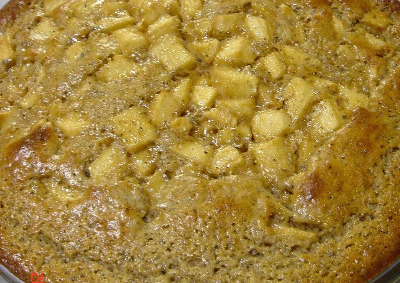 "Pomme Pomme" Baked Pudding With 'Kuromitsu' Brown Sugar Syrup and Kinako Yogurt