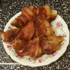 A picture of Delicious Bacon Wrapped Grilled Cheese.