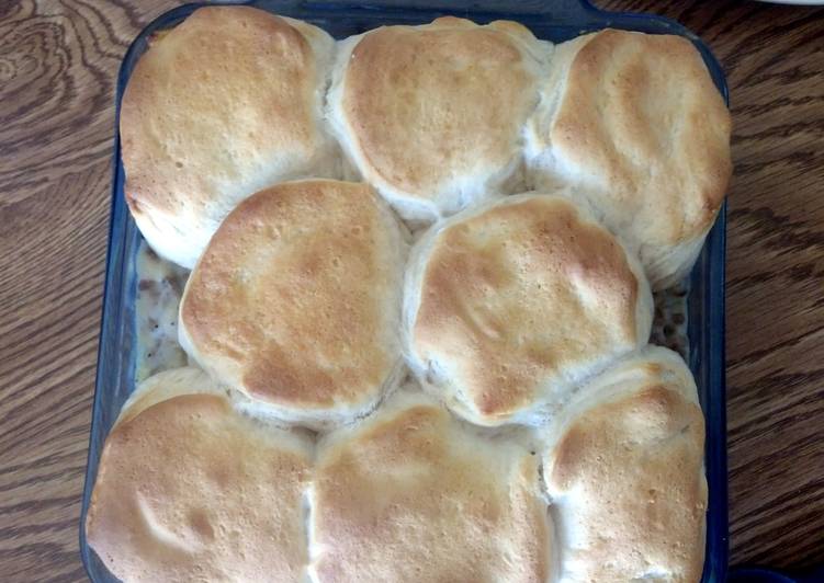 Recipe of Homemade Biscuits and Gravy Casserole