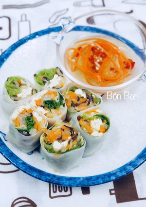 Hình của món Cuốn Chay Rau Nấm.
