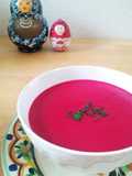 Veggie Broth and Beet Potage