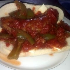 A picture of So easy even a man can do it. Sausage & Peppers.