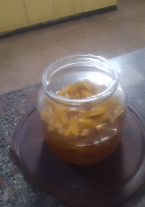 Una foto de Cascaritas de Pomelo y Rodajas de Batata en Almíbar