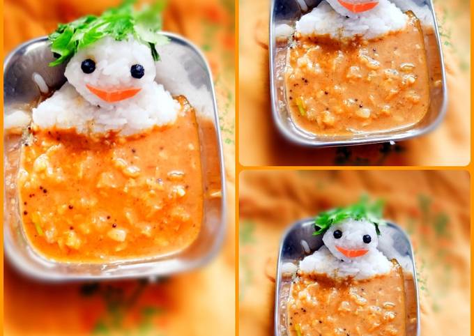 Easiest Way to Make Any-night-of-the-week Mini Dal-Rice swimming Pool
