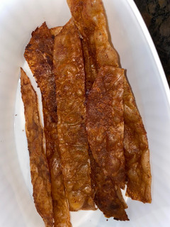A picture of Vegan bacon.