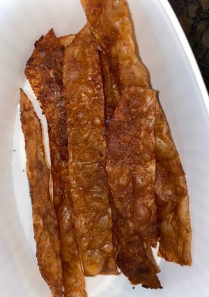 A picture of Vegan bacon.