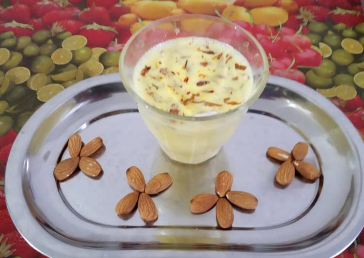 Easiest Way to Make Speedy Saffron, Cardamom &amp; Almond Milk