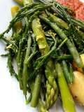 Vickys Bean, Asparagus and Samphire Salad