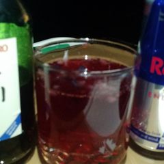 A picture of Canadian Blueberry Soju bombs.