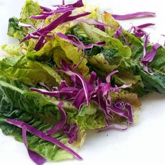 LG ROMANIA SALAD( SOY SAUCE DRESSING)( VEGAN ) A picture of LG ROMANIA SALAD( SOY SAUCE DRESSING)( VEGAN ).