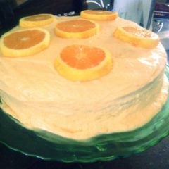 A picture of Sunshine famous orange cake.