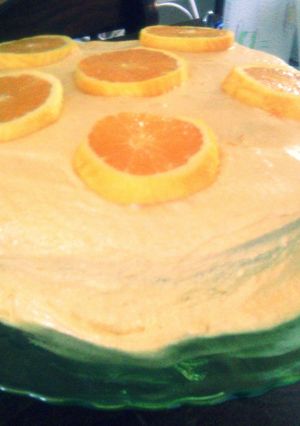 A picture of Sunshine famous orange cake.