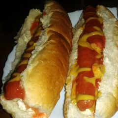Homemade hotdogs A picture of Homemade hotdogs.