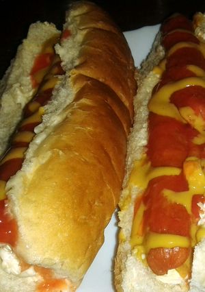 A picture of Homemade hotdogs.