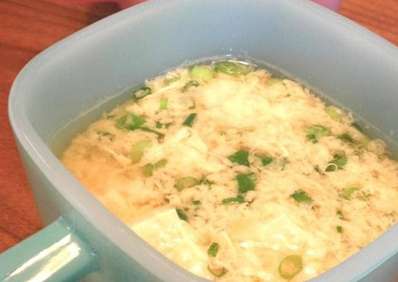 Egg Soup with Tofu and Yamaimo