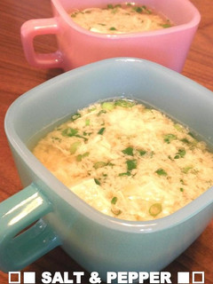 A picture of Egg Soup with Tofu and Yamaimo.